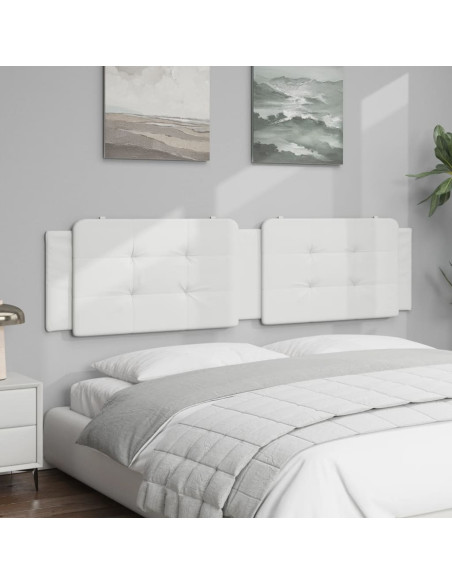 Cuscino Testiera Zadar Bianco 193 cm in Similpelle