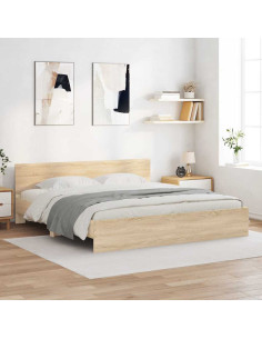 Struttura del letto Sonoma 193 x 203 cm Legno ingegnerizzato