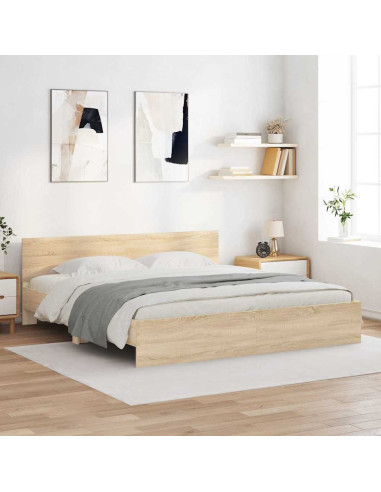 Struttura del letto Sonoma 193 x 203 cm Legno ingegnerizzato