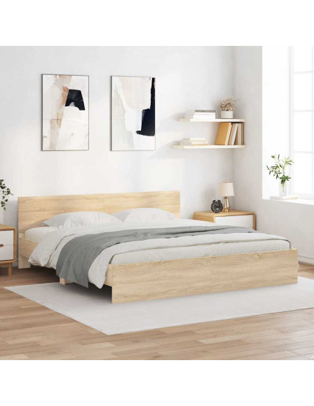 Struttura del letto Sonoma 193 x 203 cm Legno ingegnerizzato