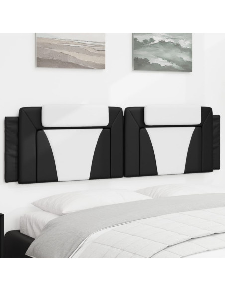 Cuscino Testiera Viana Nero e Bianco 183 cm in Similpelle
