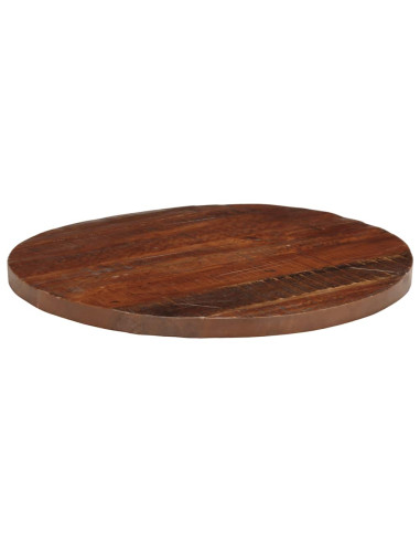 Piano per Tavolo Ø 70x2,5 cm Rotondo Legno Massello di Recupero