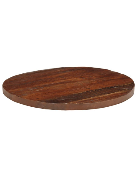 Piano per Tavolo Ø 70x2,5 cm Rotondo Legno Massello di Recupero