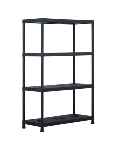 Scaffale Nero 220 kg 90x40x138 cm in Plastica