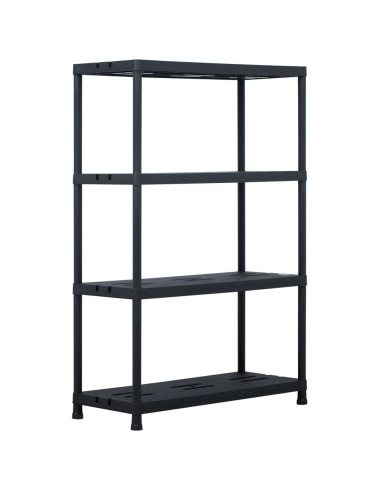 Scaffale Nero 220 kg 90x40x138 cm in Plastica