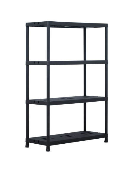 Scaffale Nero 220 kg 90x40x138 cm in Plastica