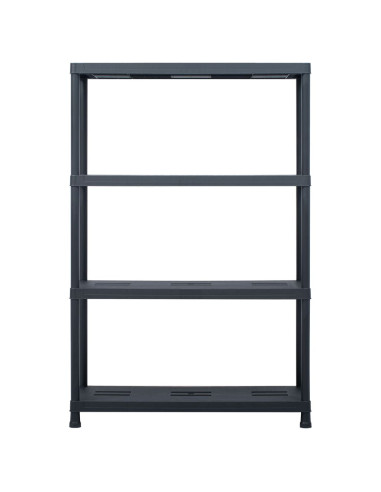 Scaffale Nero 220 kg 90x40x138 cm in Plastica