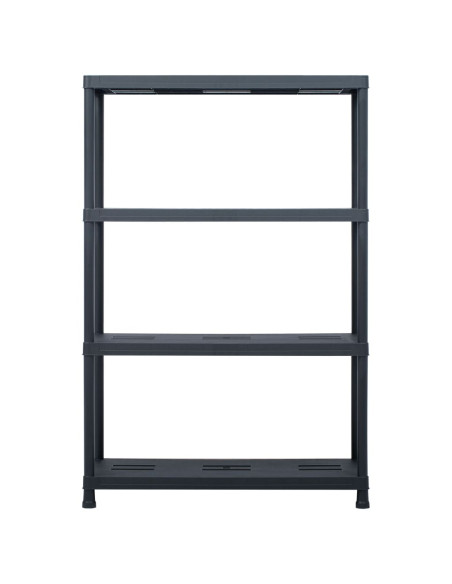 Scaffale Nero 220 kg 90x40x138 cm in Plastica