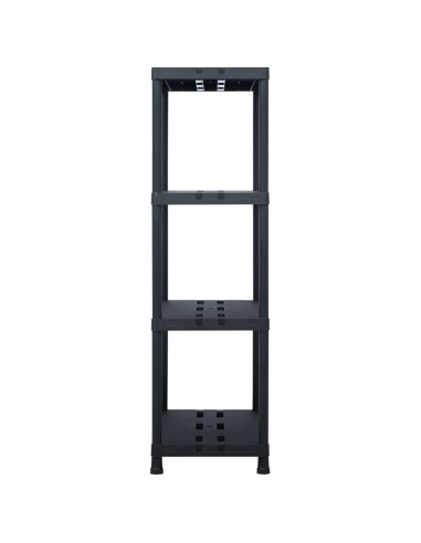 Scaffale Nero 220 kg 90x40x138 cm in Plastica