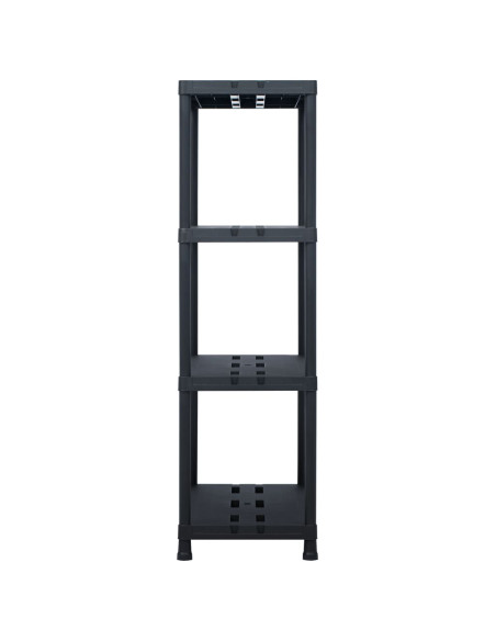 Scaffale Nero 220 kg 90x40x138 cm in Plastica