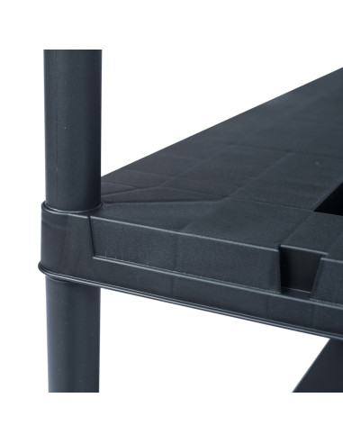 Scaffale Nero 220 kg 90x40x138 cm in Plastica