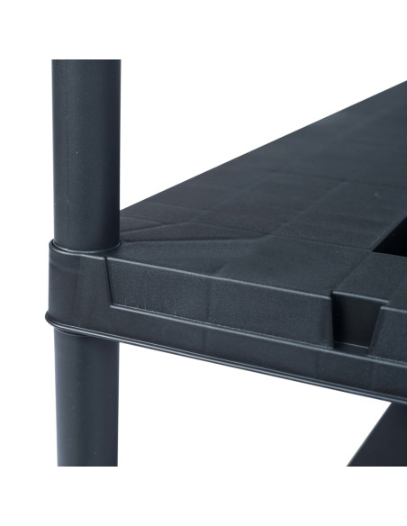 Scaffale Nero 220 kg 90x40x138 cm in Plastica