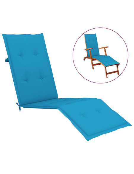 Cuscino per Sdraio Blu (75+105)x50x4 cm