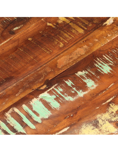 Piano per Tavolo Ø 70x1,5 cm Rotondo Legno Massello di Recupero