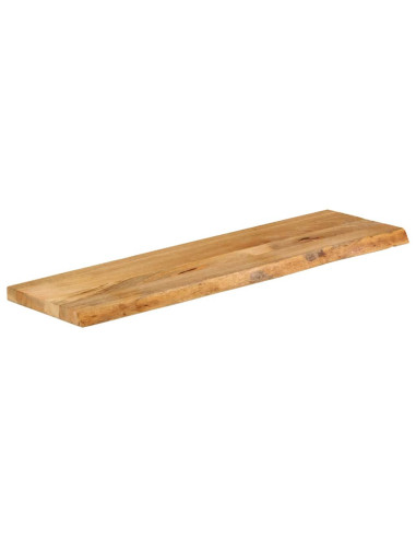 Piano Tavolo Bordi Vivi 110x30x3,8cm in Legno Massello di Mango