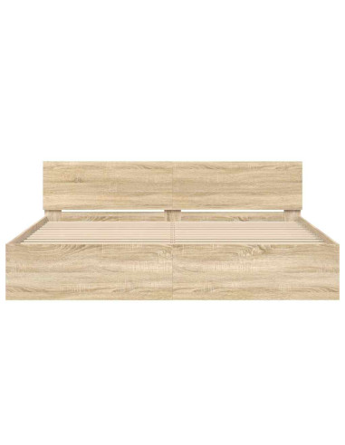 Struttura del letto Sonoma 193 x 203 cm Legno ingegnerizzato