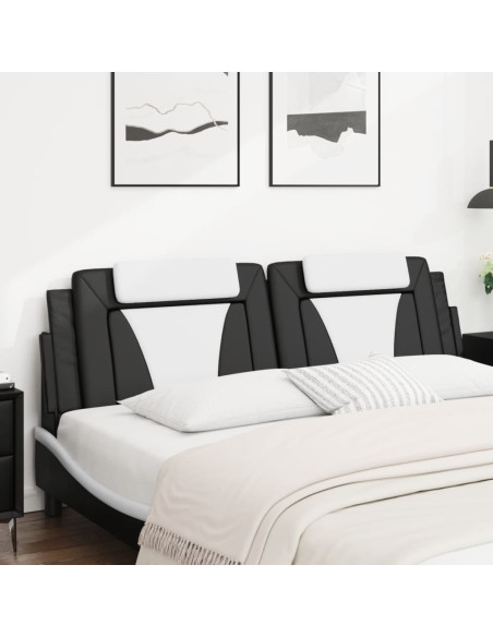 Cuscino Testiera Viana Nero e Bianco 183 cm in Similpelle