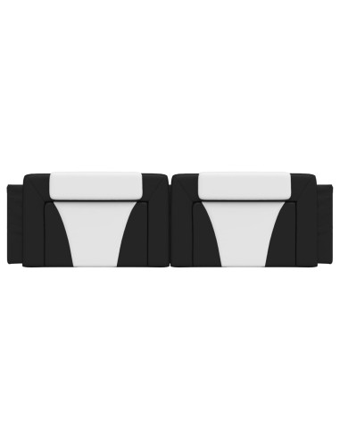 Cuscino Testiera Viana Nero e Bianco 183 cm in Similpelle