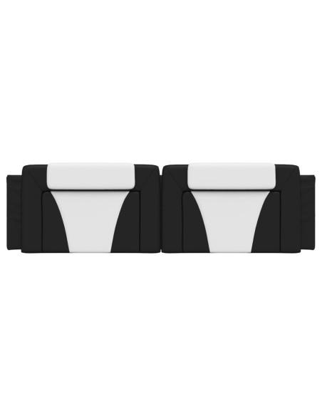 Cuscino Testiera Viana Nero e Bianco 183 cm in Similpelle