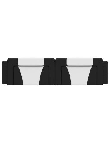 Cuscino Testiera Viana Nero e Bianco 193 cm in Similpelle