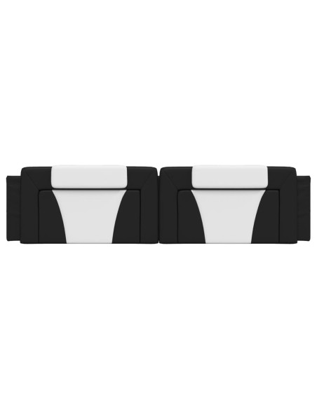 Cuscino Testiera Viana Nero e Bianco 193 cm in Similpelle