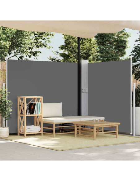 Tenda Laterale Retrattile per Patio 170x1200 cm Antracite