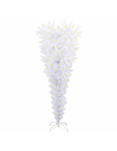 Albero di Natale artificiale Bianco 120 cm PVC e Acciaio