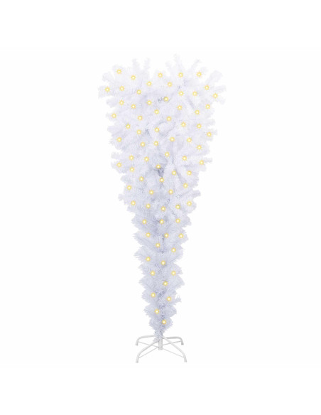 Albero di Natale artificiale Bianco 120 cm PVC e Acciaio