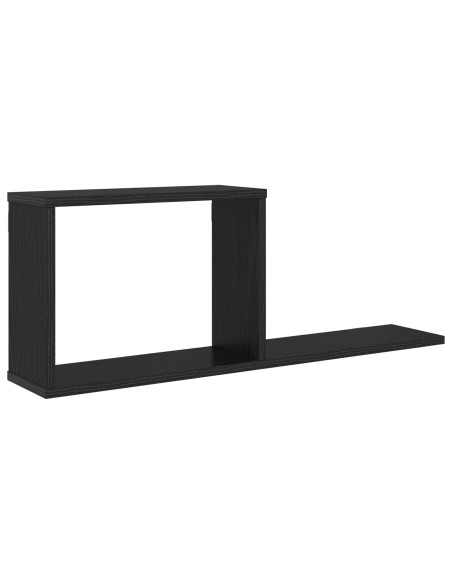 Scaffali flottanti Rovere Nero 80 x 15 x 30 cm