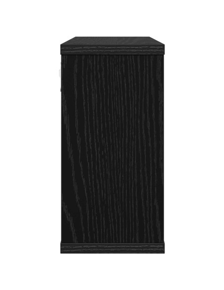 Scaffali flottanti Rovere Nero 80 x 15 x 30 cm