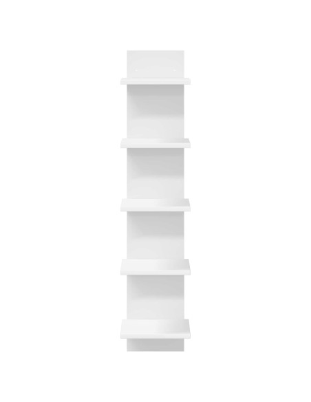 Scaffale da parete 2 pz Bianco 22 x 15 x 100 cm