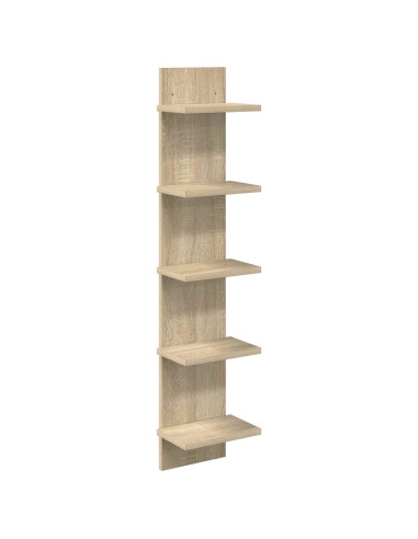 Scaffale da parete Rovere Sonoma 22 x 15 x 100 cm