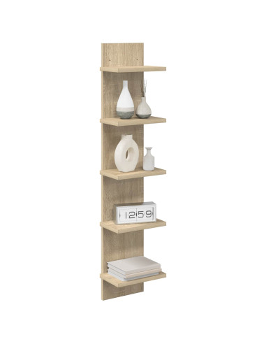 Scaffale da parete Rovere Sonoma 22 x 15 x 100 cm