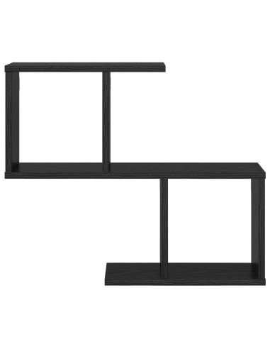 Scaffale da parete Rovere Nero 60 x 12 x 50,5 cm