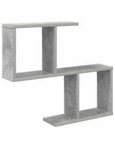 Scaffale da parete Grigio Cemento 60 x 12 x 50,5 cm 2