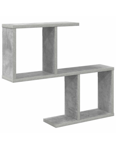 Scaffale da parete Grigio Cemento 60 x 12 x 50,5 cm
