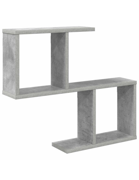 Scaffale da parete Grigio Cemento 60 x 12 x 50,5 cm