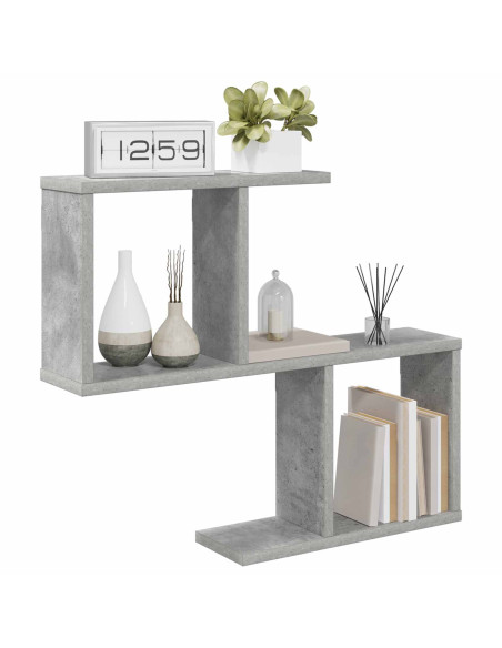 Scaffale da parete Grigio Cemento 60 x 12 x 50,5 cm