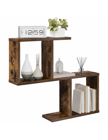 Scaffale da parete Rovere Fumo 60 x 12 x 50,5 cm