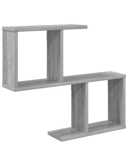 Scaffale da parete Sonoma grigio 60 x 12 x 50,5 cm