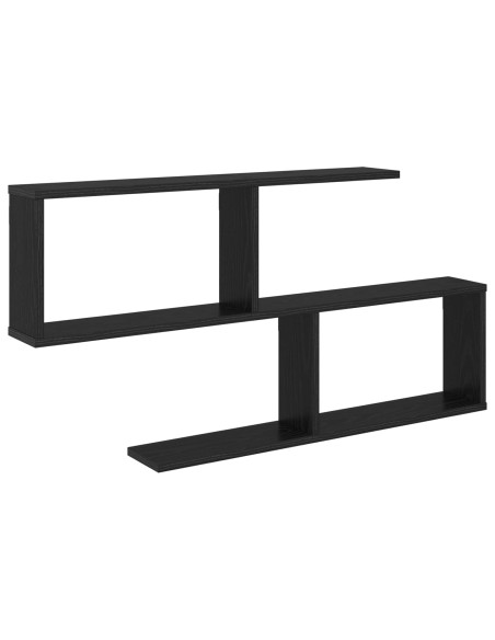Scaffale da parete Rovere Nero 100 x 12 x 50,5 cm