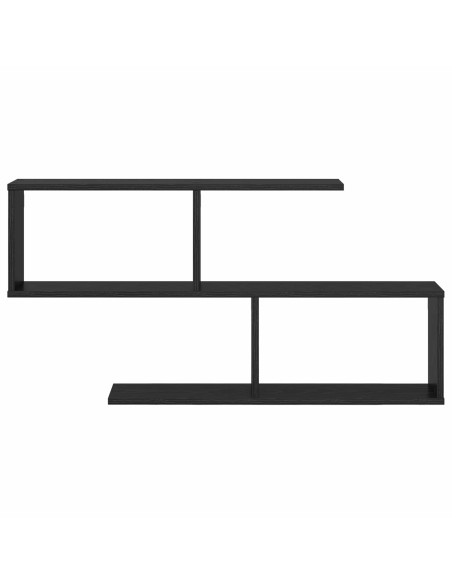 Scaffale da parete Rovere Nero 100 x 12 x 50,5 cm