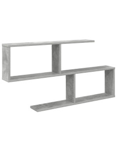 Scaffale da parete Grigio Cemento 100 x 12 x 50,5 cm 2