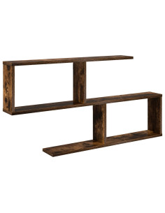 Scaffale da parete Rovere Fumo 100 x 12 x 50,5 cm 2