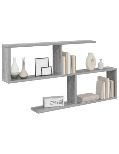 Scaffale da parete Sonoma grigio 100 x 12 x 50,5 cm