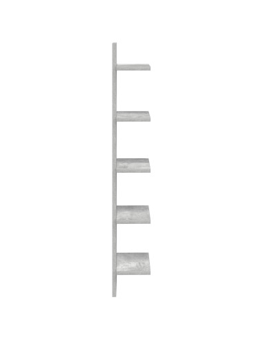 Scaffale da parete 2 pz Grigio Cemento 22 x 15 x 100 cm
