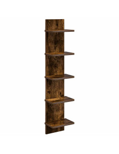 Scaffale da parete Rovere Fumo 22 x 15 x 100 cm 2