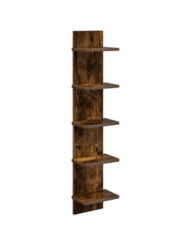 Scaffale da parete Rovere Fumo 22 x 15 x 100 cm