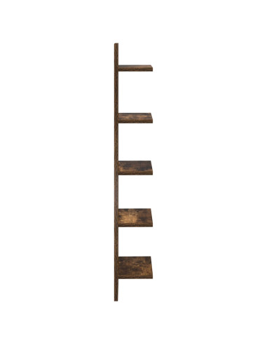 Scaffale da parete 2 pz Rovere Fumo 22 x 15 x 100 cm