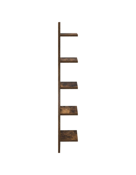 Scaffale da parete 2 pz Rovere Fumo 22 x 15 x 100 cm